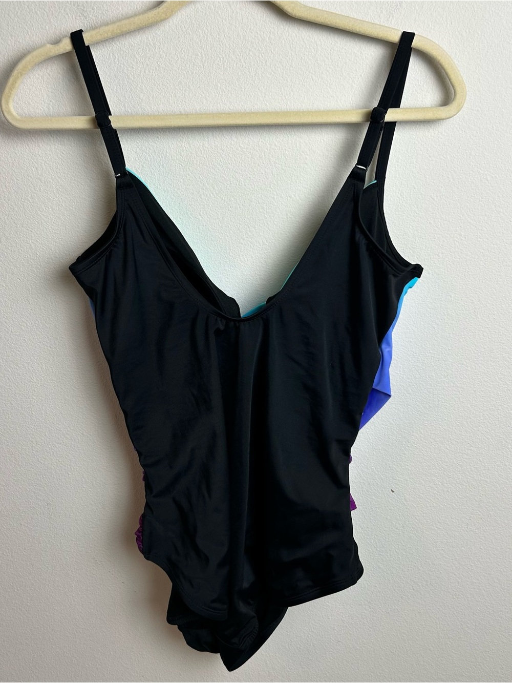 Embrace Your Curves Ombre One Piece Swimsuit | Ruched Wrap Bathing Suit L - Picture 9 of 11